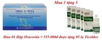 Mua 01 hộp oracortia = 555.000đ được tặng 05 lọ ticoldex