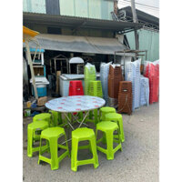 MUA 1 BÀN INOX TRÒN 1M2 TẶNG 10 GHẾ CAO ĐẠI DÀY LOẠI 1