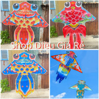 [MUA 1 ĐƯỢC 2] Diều cá vàng 3 đuôi - TẶNG TAY CẦM thả diều 150M DÂY + TÚI VẢI (diều giá rẻ, diều thả, diều đẹp) diều