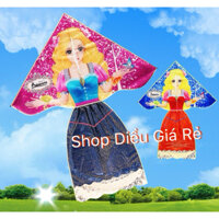 [MUA 1 ĐƯỢC 2] Diều công chúa Princess - Tặng tay cầm thả diều 150m dây + túi vải (diều giá rẻ, diều thả) diều búp bê