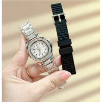 [Mua 1 được 2] Đồng hồ nữ Ibso chính hãng sz 31mm viền đính đá, Máy Nhật tặng kèm dây silicon trắng hoặc đen