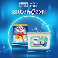 Mua 1 Hộp viên giặt Maxpure Hương Huyền Thoại 30v, tặng 1 vỉ treo bồn cầu Evershine Hương Chanh