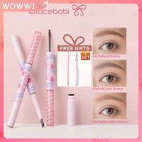 [Mua 1 Lấy 2] Bút chì kẻ mày GRACEBABI Bút chì kẻ mày hai trong một và kem lông mày với hai đầu Bút chì kẻ mày tự nhiên