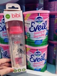 MUA 1 LON SỮA LACTEL TĂNG NGAY 1 BÌNH SỮA BIBI 240ML GIÁ 100K Sữa bột Lactel Eveil Growing