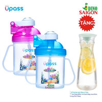 [Mua 1 Tặng 1] Bình nước Upass UP0823Y 200ml cao cấp hai tay cầm nắp bật + Tặng 1 bình Inochi Yama 1.2 lít