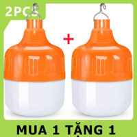 (Mua 1 tặng 1) Bóng đèn led sạc pin tích điện bán hàng chợ đêm, cắm trại, câu cá công suất 80W 150W 200W 300W