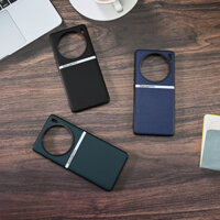 [Mua 1 Tặng 1] Cho Vivo X200 X100 Pro Thời Trang Đơn Giản Doanh Nhân Da Cao Cấp Khâu Thiết Kế Dây Eo Phong Cách Chặn Màu Full Cover Vỏ Điện Thoại Chống Sốc