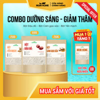 [MUA 1 TẶNG 1 ] Combo 3 Bột Dưỡng Sáng, Giảm Thâm MUM HOME gồm Bột Đậu Đỏ 500g, Yến Mạch 250g, Cám Gạo 250g