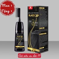 (Mua 1 tặng 1) Dầu Gội Phủ Bạc 3 Phút 3B Black 200 mL- Lược Chải Tóc Thông Minh