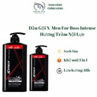 [Mua 1 Tặng 1 ] Dầu Gội X-Men For Boss Intense Hương Trầm Dành Cho Phái Mạnh 650gr -  Cam Kết Hàng Chính Hãng