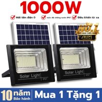 Mua 1 tặng 1 Đèn năng lượng mặt trời 1000W đèn led ngoài trời chống mưa và chống sét