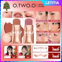 Mua 1 Tặng 1 KEM MÁ HỒNG O.TWO.O + [QUÀ TẶNG MIỄN PHÍ] 2 * Miếng dán hình xăm Giáng sinh, Kem má hồng tạo khối khuôn mặt, Phấn má hồng dạng thỏi màu nude tự nhiên lâu trôi không thấm nước và chống mồ hôi [letitia]