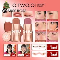 Mua 1 Tặng 1 KEM MÁ HỒNG O.TWO.O + [QUÀ TẶNG MIỄN PHÍ] 2 * Miếng dán hình xăm Giáng sinh, Kem má hồng tạo khối khuôn mặt, Phấn má hồng dạng thỏi màu nude tự nhiên lâu trôi không thấm nước và chống mồ hôi ღ COD Trang điểm lấp lánh