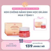 [MUA 1 TẶNG 1] [MẪU MỚI] Kem chống nắng sinh học Dr.Ánh dành cho da mặt có mụn 30ml SPF 50+