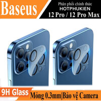(Mua 1 tặng 1) Miếng dán kính cường lực bảo vệ Camera cho iPhone 12 Pro Max hiệu Baseus Full-Frame Lens Film