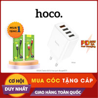 [MUA 1 TẶNG 1] Mua củ sạc nhanh Hoco C102A (4 cổng USB) được tặng kèm 1 dây cáp sạc nhanh 2.4A hoco X89. BH lỗi 1 đổi 1.