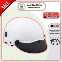 (MUA 1 TẶNG 1) Nón Bảo Hiểm Nửa Đầu 1/2 Sơn Nhiều Màu Trơn, Nón Sơn Nhám ,Mũ Bảo Hiểm Nửa Đầu Kiểu Napoli N088 Helmet