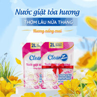 (MUA 1 TẶNG 1) Nước giặt xả tỏa hương CleanZ đánh bay vết bẩn, hương thơm mềm mại 2L (Túi)