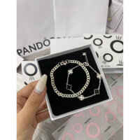 (MUA 1 TẶNG 1 NƯỚC RỬA BẠC ) SET LẮC TAY NAM & NỮ THIẾT KẾ BẠC S925