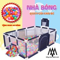 [MUA 1 TẶNG 1] Quây cũi cho bé - Tặng kèm 60 bóng - Nhà bóng cho trẻ - Khung Inox chắc chắn - Vải lưới cao cấp