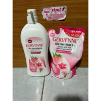 [mua 1 tặng 1] sữa tắm gervenne hương nước hoa 900g+450g ( màu hồng)