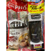 [MUA 1 TẶNG 1] Túi cà phê PHỐ đen đá 35 gói tặng ly cao cấp dung tích 700ml