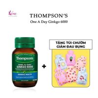[MUA 1 TẶNG 1] Viên uống tuần hoàn máu não Thompson’s Ginkgo 6000mg 60 viên+ Tặng 1 túi chườm giảm đau bụng