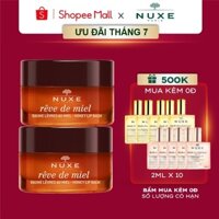 [MUA 1 TẶNG 10] Combo 2 Sáp dưỡng môi dạng hũ Nuxe Reve De Miel Honey Lip Balm Ultra-Nourishing And Repairing 15g