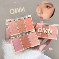 [Mua 1 Tặng 1]QMN dạo qua đĩa má hồng Galaxy ngọc trai mờ màu đất Ba Màu học sinh Bảng phấn mắt giá rẻ Bảng phấn má hồng