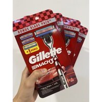 [Mua 1 tặng 2] Dao Cạo Râu 3 lưỡi GILLETTE March3+ Red Phiên bản giới hạn