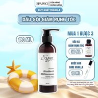 [MUA 1 TẶNG 2] Dầu Gội SPAPRO Dưỡng Tóc & Giảm Rụng Tóc Biotin Thực Vật 180ML