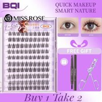 [MUA 1 TẶNG 2] Lông mi giả tự nhiên không cần keo BQI hình hoa hướng dương tự nhiên có độ bền cao, dễ tháo gỡ, cong lâu trôi, lông mi đơn lười biếng + 1 * Bút kẻ lông mày miễn phí ღ COD Trang điểm lấp lánh