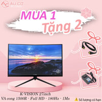 MUA 1 TẶNG 2 Màn hình Gaming K-VISION 27 inch Cong GM27 180Hz Độ Phân Giải Full HD màu đen - Bảo hành 24 tháng