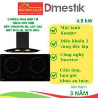 [Mua 1 tặng 2] Mua bếp từ đôi DMESTIK ML207 DKI TẶNG hút mùi DMESTIK ML1070 DMK KÈM TẶNG BỘ NỒI CAO CẤP FASTER 0301 PLUS