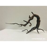 [Mua 1 + tặng 5] Gốc bonsai dáng Trực, dáng huyền, thân cây giả làm cây hoa hồng, hoa mai, hoa đào kích thước 50-55 cm