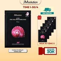 [MUA 10 TẶNG 5] Mặt Nạ Ốc Sên Hồng Dưỡng Trắng JMsolution Active Pink Snail Brightening Mask Prime