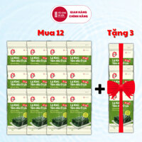 [MUA 12 TẶNG 3] Lốc 15 Gói lá kim tẩm dầu oliu O'food (4g/gói)