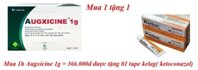 Mua 1h augxicine 1g = 366.000đ được tặng 01 tupe kelag( ketoconazol)