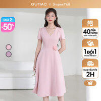 [MUA 2 GIẢM 50%] Đầm A xòe cổ V thời trang GUMAC DE03017