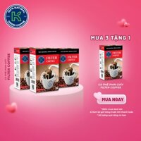 [MUA 2 TẶNG 1] Cà Phê Phin Giấy Nguyên Chất Arabica & Robusta K Filter 105G (Hộp 7 Gói x 15G) - K Coffee
