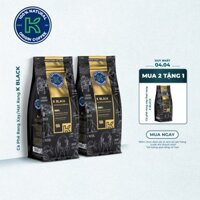 [MUA 2 TẶNG 1] Cà Phê Rang Xay /Hạt Nguyên Chất K Black 454g (30% Arabica và 70% Robusta) - K Coffee