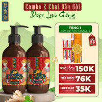 (Mua 2 tặng 1) Combo 2 Chai Dầu Gội Dược Liệu Gừng Bách Thảo Tập dành cho tóc gàu, ngứa - Tặng 1 Kem Bôi Nấm Kentax