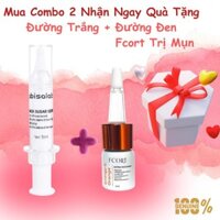 (MUA 2 TẶNG 1) Combo 2sp Tinh Chất Giảm. Mụn Cấp Tốc Black Sugar+Serum Đường Đen Fcort Energy C