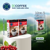 [MUA 2 TẶNG 1] Date 11/2026 Cà Phê Phin Giấy K Filter Coffee 105g (30% Arabica và 70% Robusta) - K Coffee