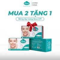 [Mua 2 Tặng 1] Hộp 50 Miếng Bông Tẩy Trang Vuông NIVA Cao Cấp Cp1