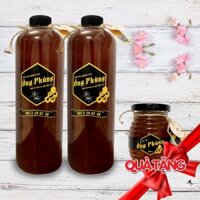 [MUA 2 TẶNG 1] Tặng 1 Hũ Mật 200ml Khi Mua 2 Chai Nhựa 1000ml - Mật Ong Nguyên Chất Ông Phùng