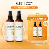 [MUA 2 TẶNG 2] Bộ Đôi Nước Xịt Khoáng + Nước Hoa Hồng, Cân Bằng Độ pH, Làm Dịu Phù Hợp Cho Mọi Loại Da GFS
