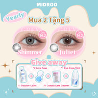 [Mua 2 Tặng 5]Midroo Lens 2Cặp Kính áp tròng 0Độ Xám Lens Mắt+Nước Ngâm Lens+Nước Nhỏ Mắt+Máy Rửa Lens+Hộp đựng