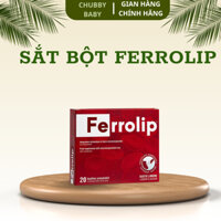 [MUA 2 TẶNG TUÝP C SỦI] Sắt bột sinh học Ferrolip bổ sung sắt cho bà bầu, người thiếu máu, vị chanh dễ uống (20 gói)