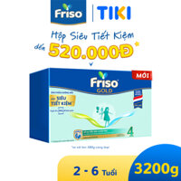 [Mua 2,8kg Tặng 1 Gói 400G] Sữa Bột Friso Gold 4 Hộp Giấy 3,2KG 2026 hdgfhsd